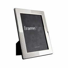 Silver Plated Spotted Corner Photo Frame - Fits Picture Size 4"x6" (10x15cm)