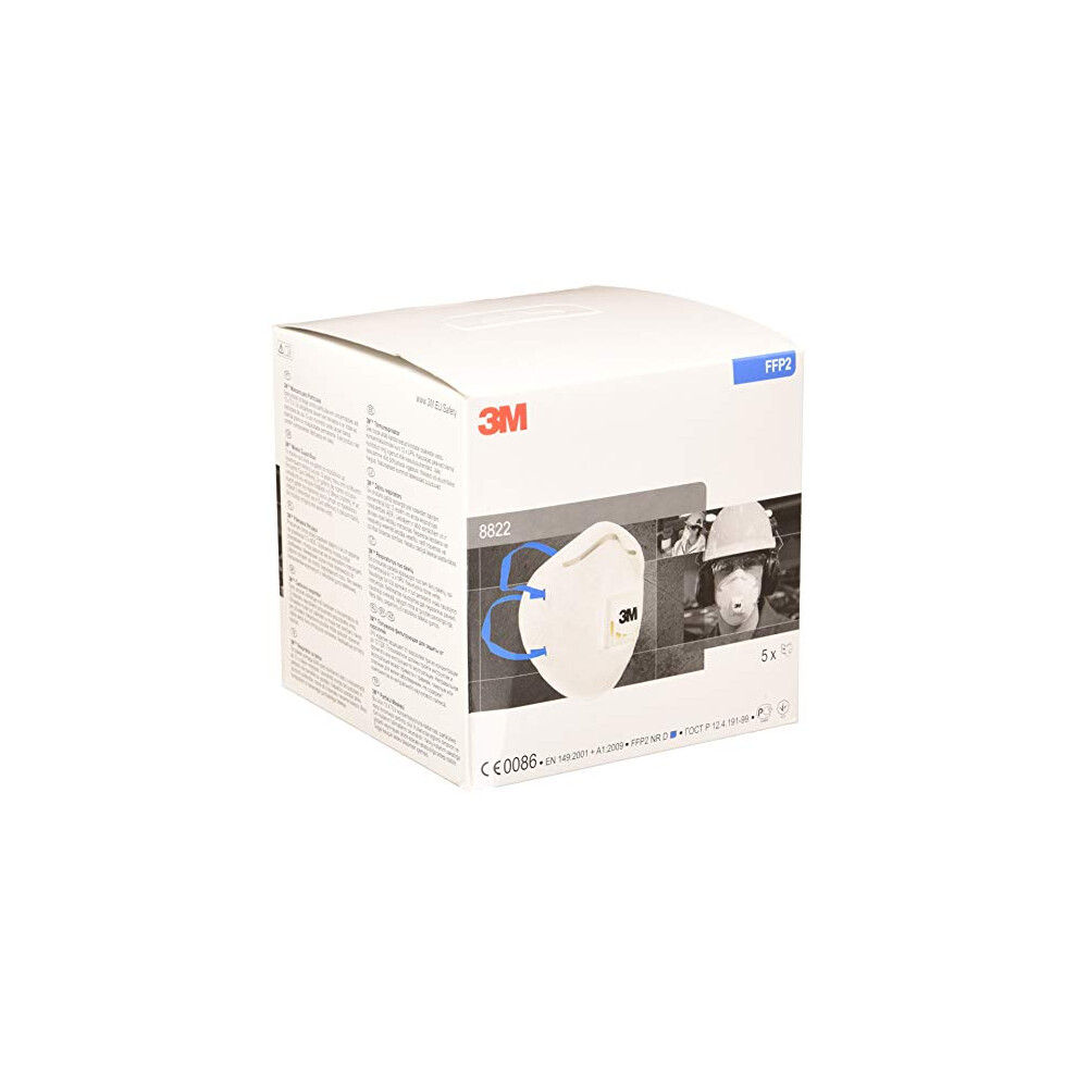 Disposable Respirator, FFP2, Valved, 8822SP, EN safety certified