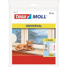 tesa Caulking Door and Window Seals - Standard I-Profile - Foam Adhesive Insulation Seal - 10 m x 25 mm x 4 mm - White