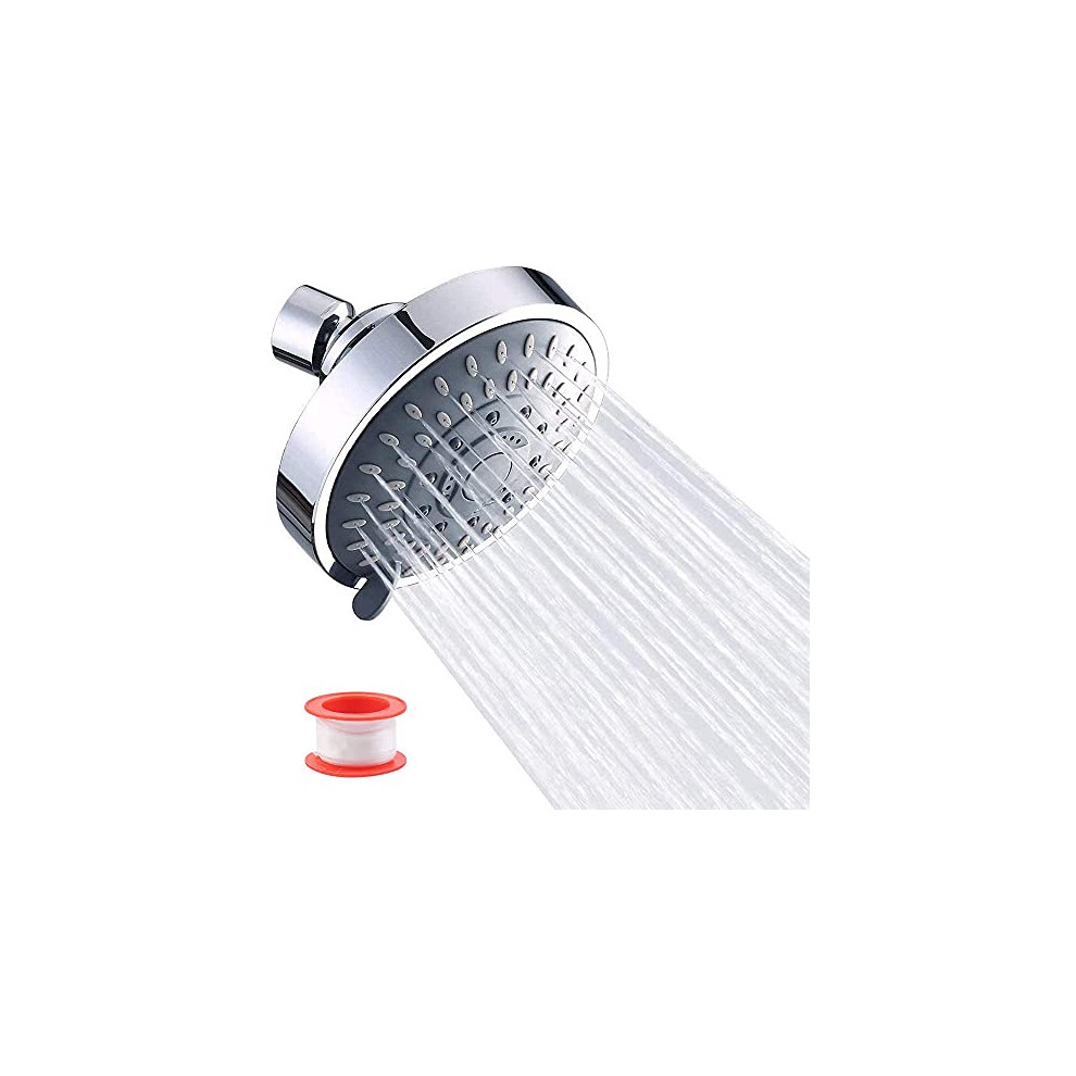 Rainfall High Pressure Shower Head,High Pressure Fixed Shower Head,Adjustable Swivel Shower Head,Luxury Spa Fixed Showerhead,5 Spray Modes,Fixed 791107320558