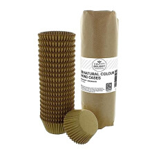 Kraft Cupcake Cases - 51-38mm Baking Cups, Brown Greaseproof Paper Cases for Muffins and Cupcakes, Bulk Pack of 500