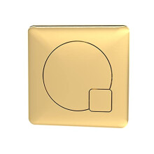 MDPB03 Modern Bathroom Dual Flush Square Brushed Brass Push Button for Use with Concealed Cistern (Cistern Not Included), 70mm, Brushed Brass