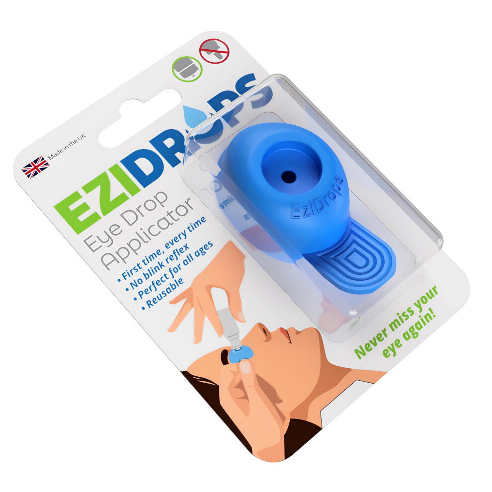 Ezidrops - Eye Drop Dispenser Aid - Easy Eye Drop Applicator For Wide Head Bottles - Safe & Easy Vision Care
