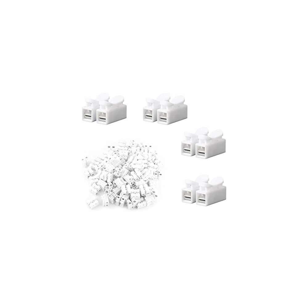 50 Pcs CH2 Spring Wire Connectors Electrical Cable Connector Strips Terminal Block Electric Cable Wire Connectors