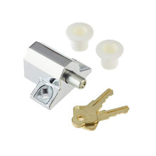 P-114-CH Patio Doorlock, Chrome Finish, Standard Security, Visi Packed, suitable for patio doors