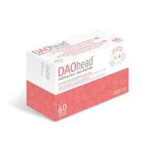 DAOhead- for The Dietary Management of Migraine Caused by DAO Deficiency/Histamine Intolerance - 60 EFICAPS Capsules with Gastro-Resistant Tablets -
