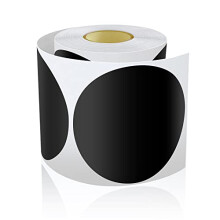 Round Stickers Black 90 mm Circle Labels Colour Coding Dot Vinyl Floor Sticker Waterproof Removable Roll of 200