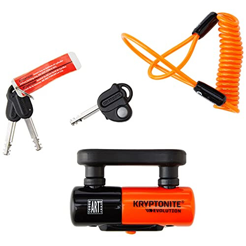 Kryptonite Kryptonite 003212 Evolution Compact Disc Lock Πορτοκαλί 13mm Σκληρός Ατσάλινος Στεφάνης με 3 Κλειδιά 1