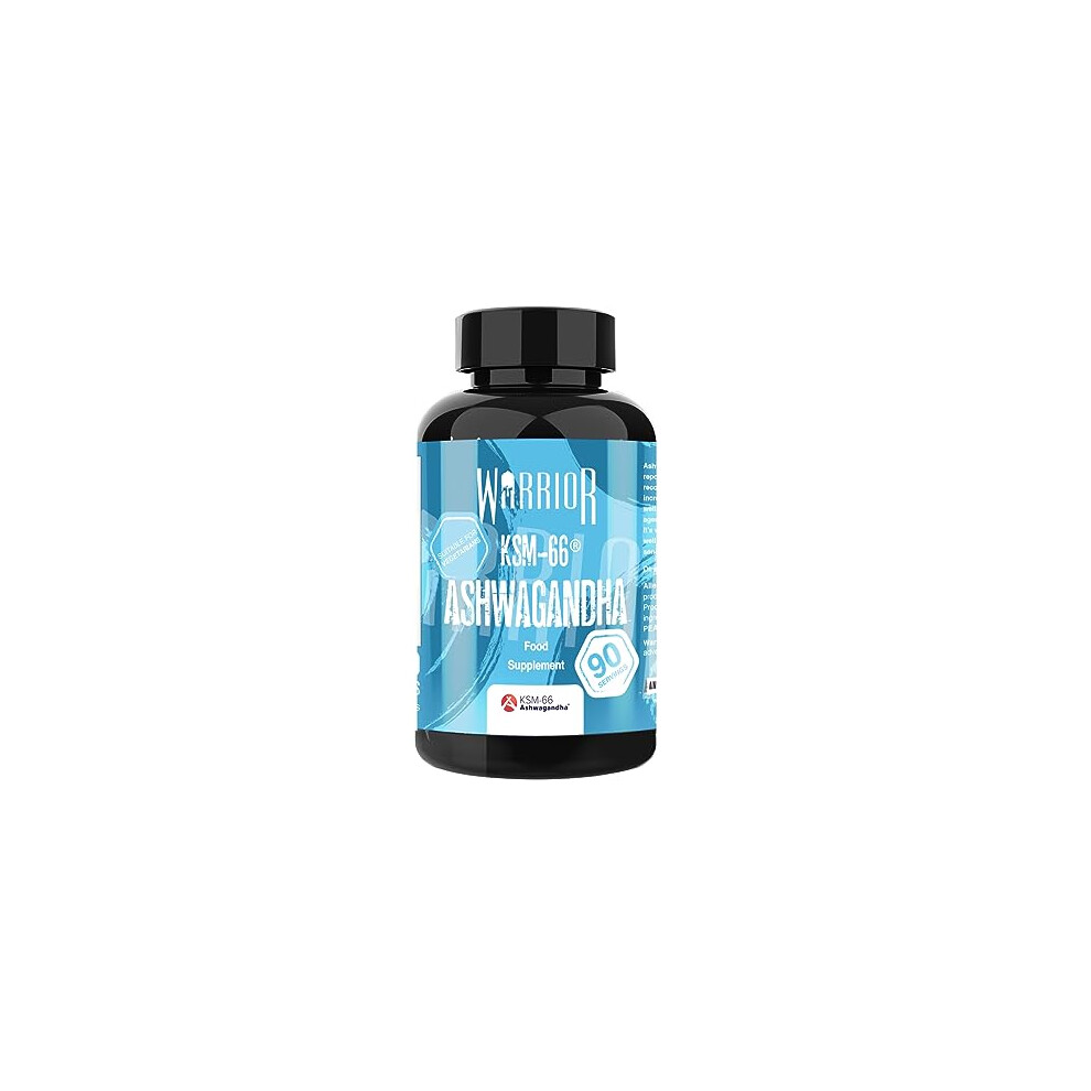 Warrior Ashwagandha Ksm-66 Root Extract 300Mg - 90 Vegetarian Capsules (3 Months' Supply) - Adaptogen For Stress, Energy & Focus