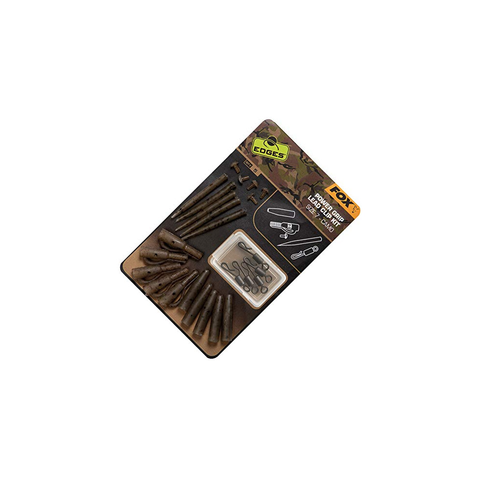 Fox Edges Camo Power Grip Lead Clip Kit Size 7 CAC776-image-OPC-PDWJJPJ-NEW