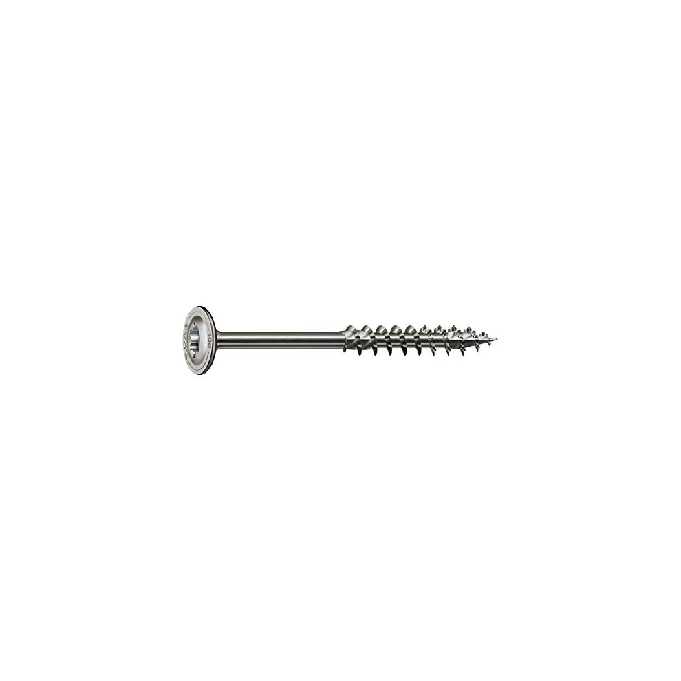 Wood Construction Plate Head Screw VG, A2 II Skint, T-STAR T30, 6 mm X 80 mm, 100 Stk/Pak