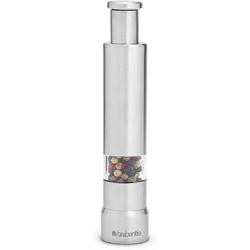 Brabantia Salt and Pepper Mill, Stainless Steel, 2 Units, Silver