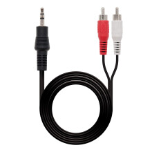 Nano Cavo 24522 - COMMUTATORE KVM - NanoCable 10.24.0310 - Cavo Audio stereo a 2RCA, JACK3.5/M-2xRCA/M, 10mts