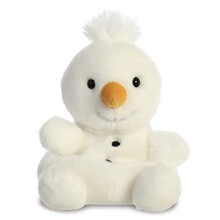 Aurora Palm Pals Snowman 5in Plush Toy - White Bean-Filled Soft Toy, Model 99130 - Plush Soft Toy