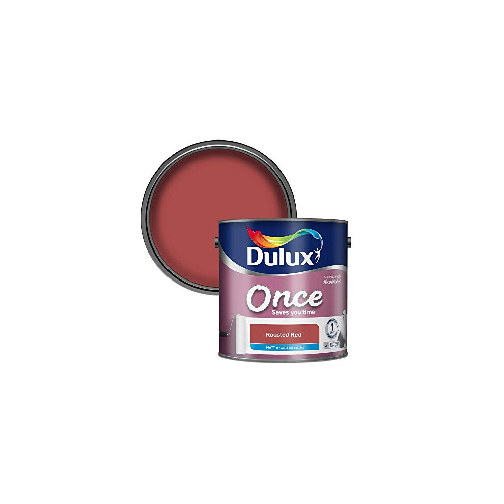 5190806 Once Matt Emulsion Paint For Walls And Ceilings - Roasted Red 2.5L
