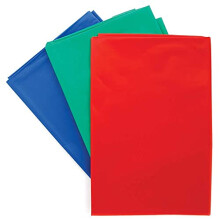 FE435 Heavy Duty Reusable Wipeclean Multipurpose Childrens Arts & Crafts Spalsh Mats, 1.5m x 15m, Red, Green & Blue, Pack of 3, Pieces