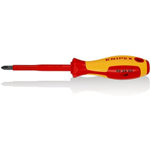 Screwdriver for cross recessed screws Phillips burnished, insulating multi-component handle, VDE-tested 212 mm 98 24 02