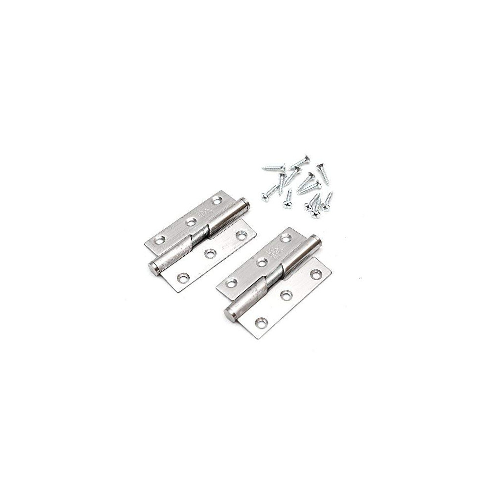 Pair Of 3"/76Mm Rising Butt Lift Off Door Hinge Stainless Steel - Left Handed 606829311343