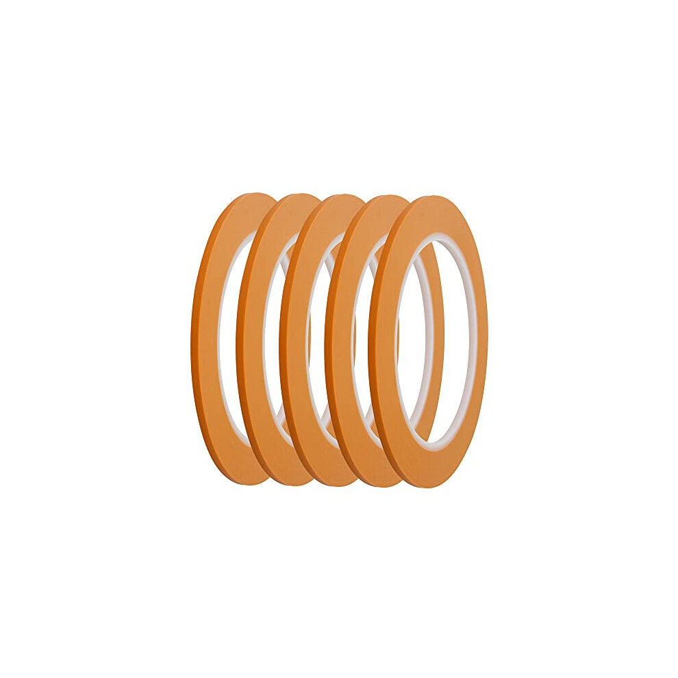 Vinyl Fine Line Fineline Automotive Pinstriping Masking Tape Painter Tape For Curves (3Mm 5Roll) Orange 702571191513