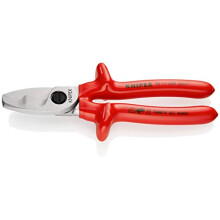 Cable Shears with twin cutting edge chrome-plated, with dipped insulation, VDE-tested 200 mm 95 17 200