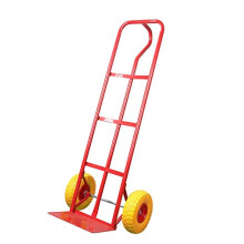 KATSU P-Handle Sack Truck 150kg Loading Capacity High Back Steel Sack Barrow with PU Tyres, Heavy Duty Trolley Hand Truck for Cargo Parcel Lifting