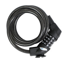 Spiral Lock Combination Bike Lock Length 120 cm Diameter 10 mm Black