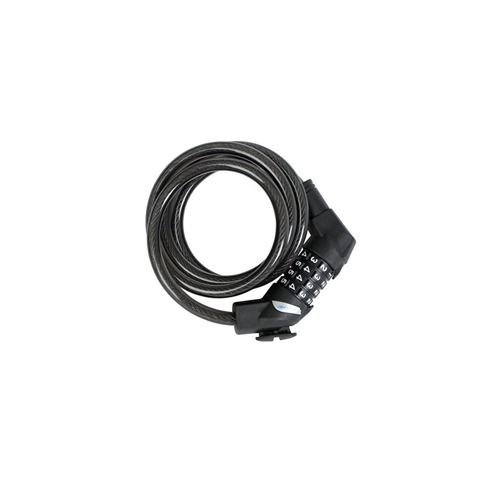 Spiral Lock Combination Bike Lock Length 120Â cm Diameter 10Â mm Black