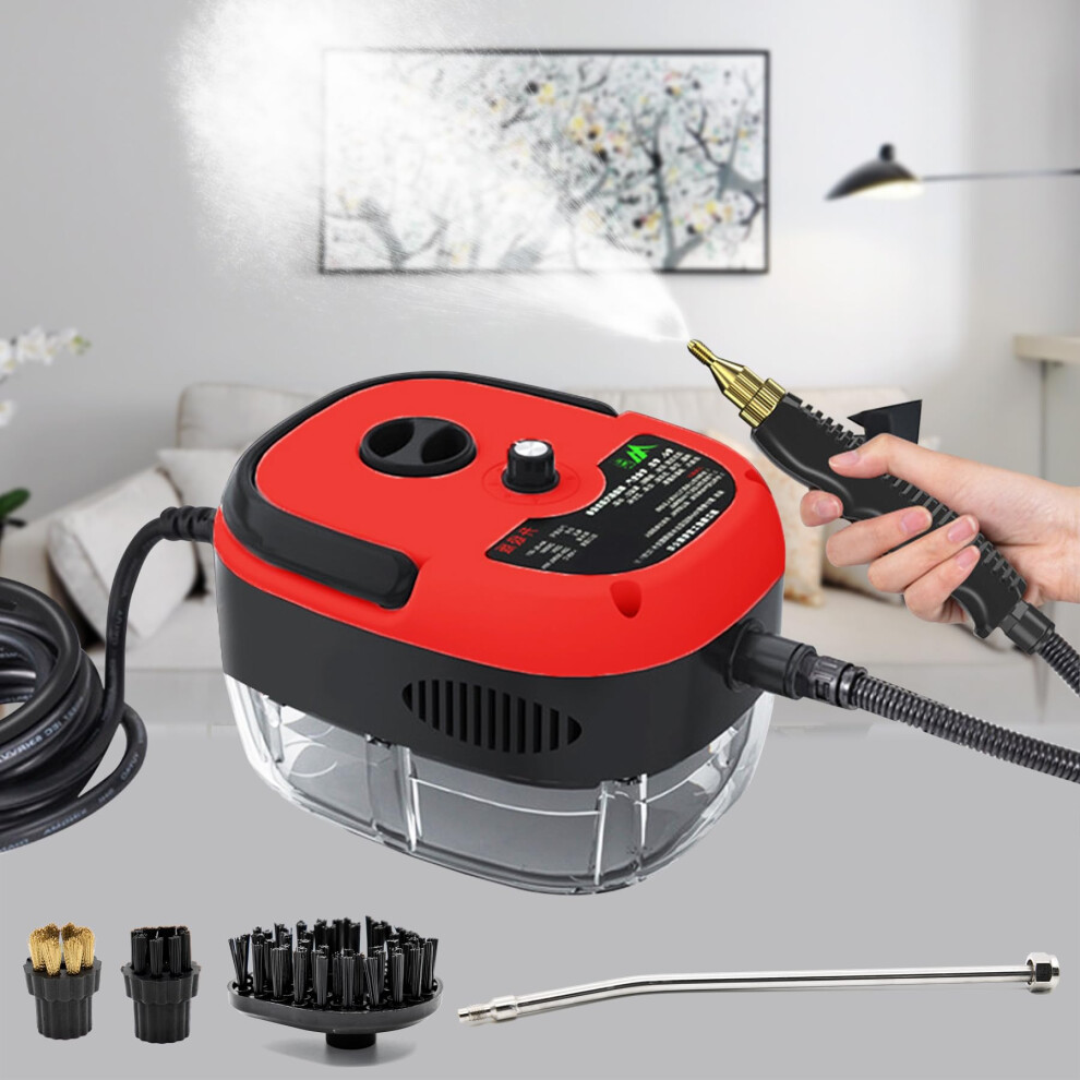 Steam Cleaners, 2500W Steam Cleaner Handheld with 6 Speeds High-Pressure, Steamer Cleaning Machine with 3 Brush Heads for Cleaning Tile Car Kitchen