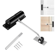 Automatic Spring Closer, Door Closers for Interior Door, Internal Automatic Door Closer, Adjustable Self Closing Door, with Adjusting Rod and Screws,