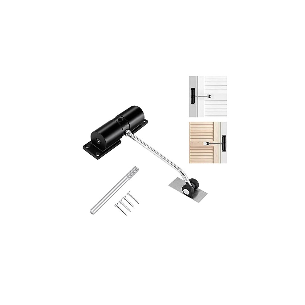 Automatic Spring Closer, Door Closers For Interior Door, Internal Automatic Door Closer, Adjustable Self Closing Door, With Adjusting Rod And Screws, 791107648614