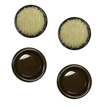Merriway BH01783 (4 Pcs) Heavy Duty Steel Castor Cups with Carpet Base for Hard Floors, 58mm (2.33 inch) - Pack of 4 Pieces