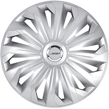 41006 Hubcaps 15 Inch Universal Hubcaps Monique Set of 4 For Cars ABS Plastic | Silver with chrome ring, set of 4