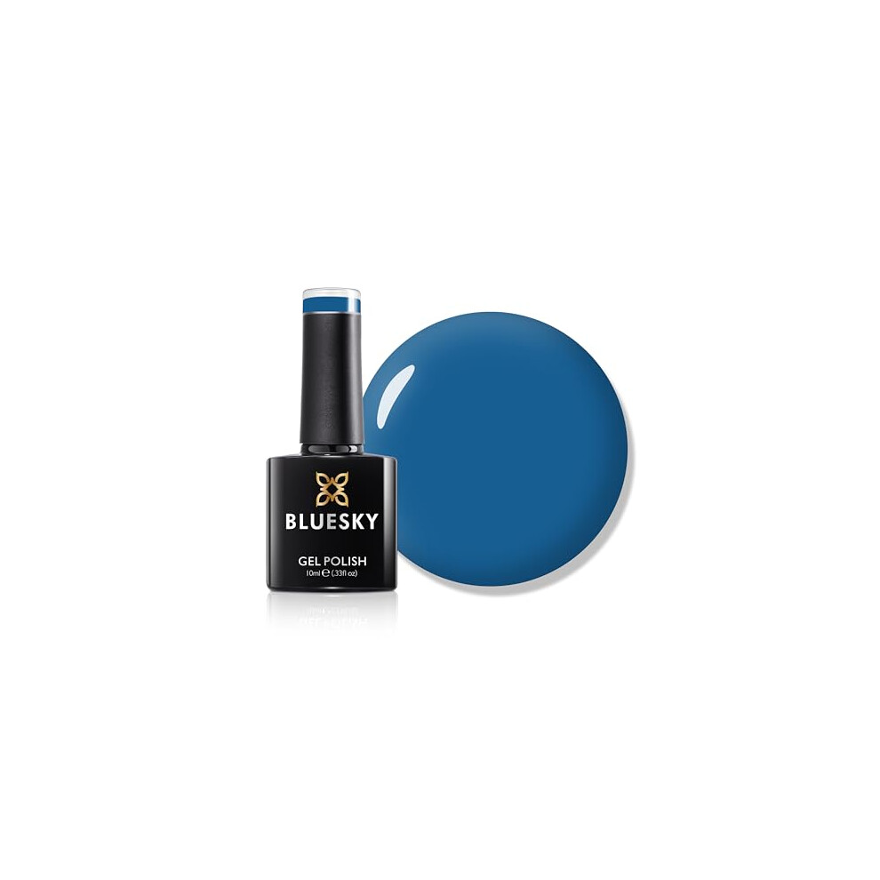 Gel Nail Polish 10ml, Dodger Blue - DC062, Blue Soak-Off Gel Polish for 21 Day Manicure, Professional, Salon & Home Use, Requires Curing Under UV/LED