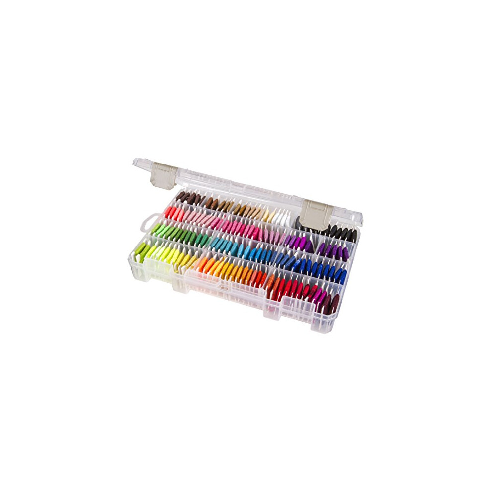 Floss Finder with Dividers10.75 7.375-inch x 1.75-inch Translucent, Acrylic, Multicoloured, 1.65 x 10.65 x 6.9 cm