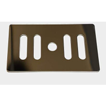 Taps2Traps Square/Rectangular Overflow Metal Grill Plate 39mm x 63mm for Belfast Sinks