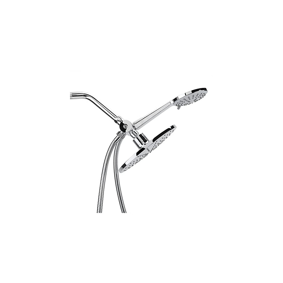Photos - Shower System Chrome Plate High Pressure 3 Way Multi Setting Rainfall Style Dual Handheld Shower Head Combo Price