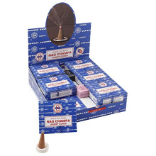 01431 Nag Champa Incense Dhoop Cones, 12 Packs x 12 Pieces