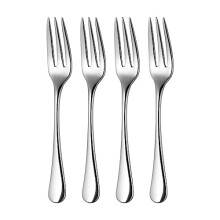 Radford Bright Cutlery Pastry Fork, Set of 4. Made from Stainless Steel. Dishwasher Safe.