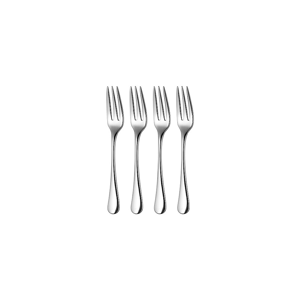 Radford Bright Cutlery Pastry Fork, Set of 4. Made from Stainless Steel. Dishwasher Safe.