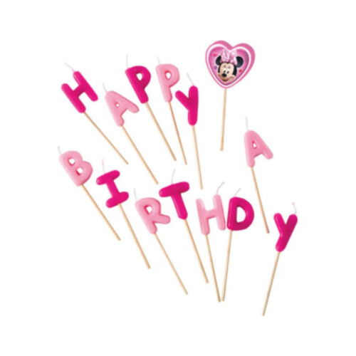 Disney Minnie Happy Birthday Candles
