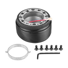 mx5 steering boss + wheel adapter, 6-bolt-hole car racing hub quick release adapter for mx3 mx6 323 626 miata 99