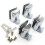 Set of 4 Chrome Shower Door Lower Hooks/Rollers/Pulleys/Runners 4