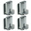 Set of 4 Chrome Shower Door Lower Hooks/Rollers/Pulleys/Runners 1