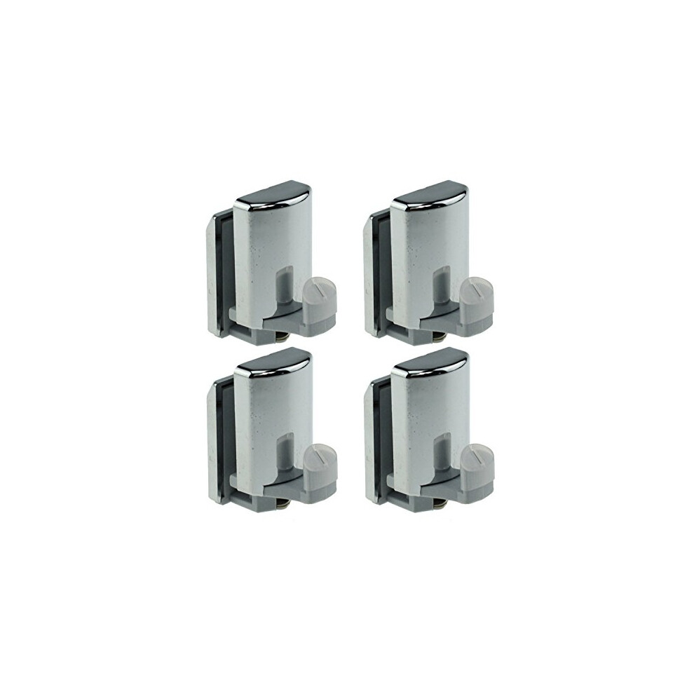 Yuanqian Set Of 4 Chrome Shower Door Lower Hooks/Rollers/Pulleys/Runners