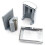 Set of 4 Chrome Shower Door Lower Hooks/Rollers/Pulleys/Runners 2