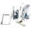 Set of 4 Chrome Shower Door Lower Hooks/Rollers/Pulleys/Runners 3