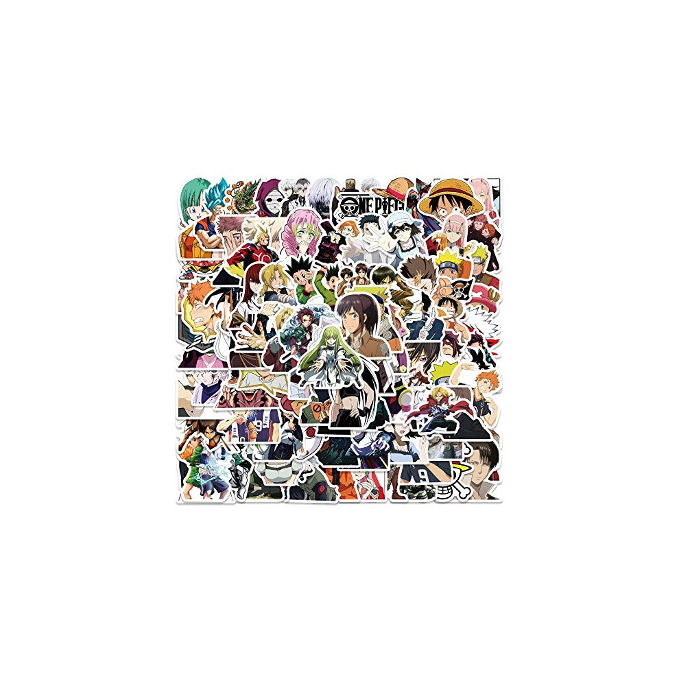 Bric Dodo 100Pcs Various Anime Characters Stickers Water Bottles Laptop Phone Skateboard Scrapbooking Journals Car Japanese Manga Stickers Vinyl Waterproof
