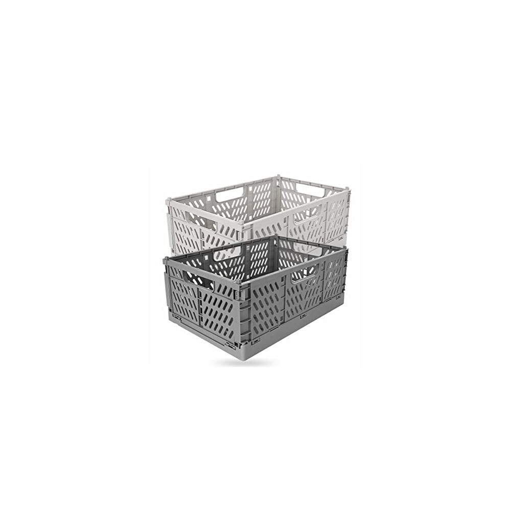 Plastic Storage Baskets Folding Crate Collapsible Box Toy Basket Stackable For Shelves Home Office Garden Kitchen Bathroom Underbed For Food Fruits
