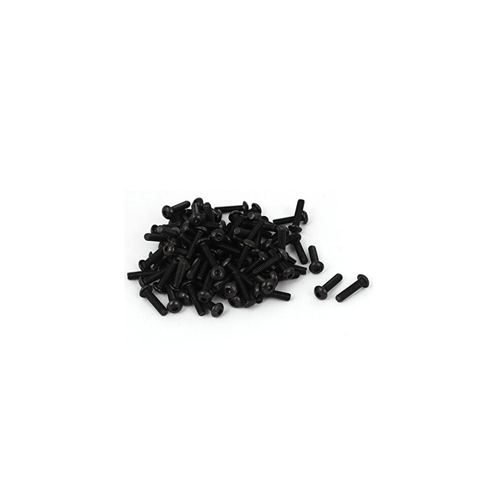 M4 X 16Mm Hex Socket Button Head Cap Machine Screws Black 100 Pcs 602451604389