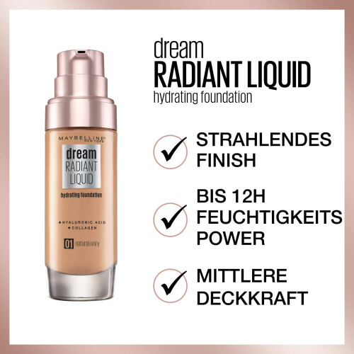 Maybelline Dream Satin Liquid Foundation 041 Warm Beige 30ml 2